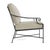 Contemporary Brown Jordan Venetian Lounge Chair, Textured Pewter frame with Fusion Meadow fabric For Sale - Image 3 of 11