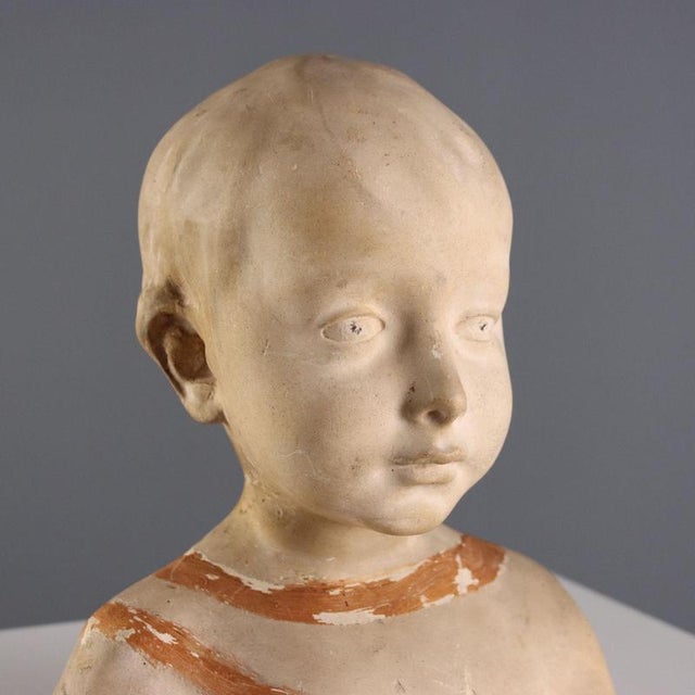 Ceramic Half-Bust of Child For Sale - Image 3 of 9