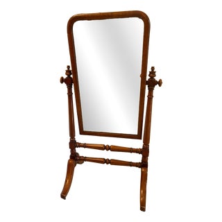 Antique Victorian Mahogany Freestanding Cheval Dressing Mirror, 1860 For Sale
