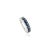 Modern Deep Blue Sapphire Half Eternity Band in Sterling Silver Size 7.5 For Sale - Image 3 of 9