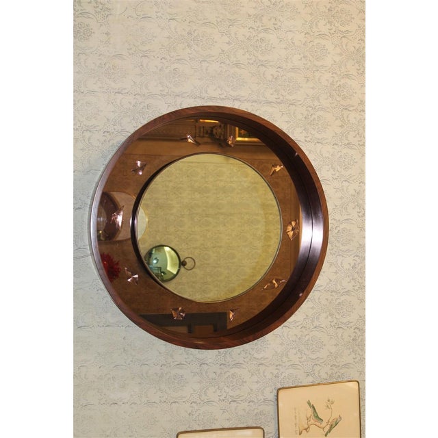 Round Mirror attributed to Guglielmo Ulrich for Fontana Arte, Italy, 1950s For Sale - Image 12 of 13