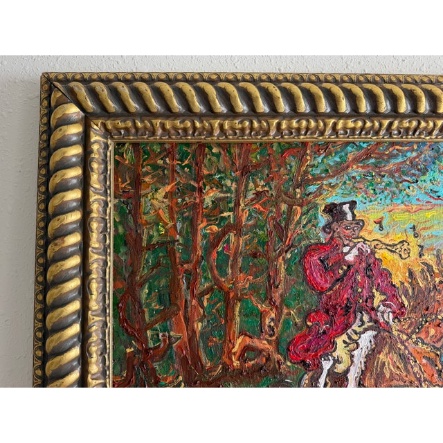 Serg Graff "Fine Hunt" Large Original Oil Painting European Equestrian Art, Coa For Sale - Image 10 of 12