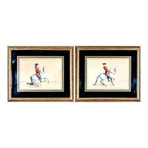 Mid 20th Century Pair of Engravings After Baron Friedrich Wilhelm Von Eisenberg "Le Poupon" and "Le Parfait" in Handsome Vintage Frames