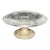 Vintage Hawkes Floral Etched Crystal Sterling Silver Compote For Sale