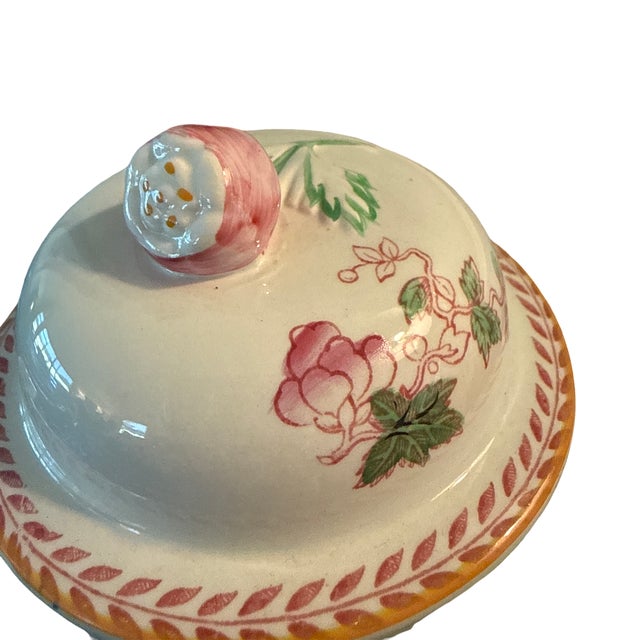Ceramic Vintage Adams Calyx Ware Metz English Ironstone Floral Coffee Pot For Sale - Image 7 of 12