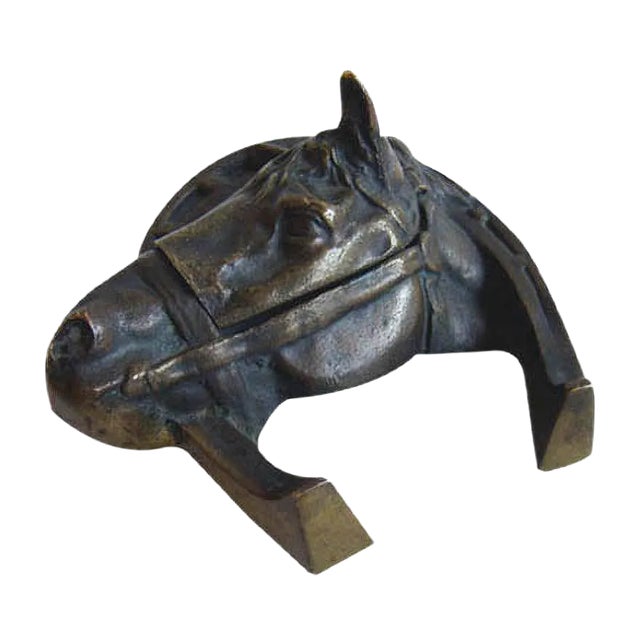 Antique Inkwell Horse Bronze Sculpture, Early 1900s For Sale