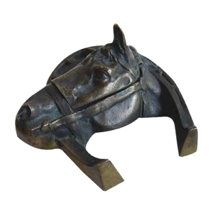 Antique Inkwell Horse Bronze Sculpture, Early 1900s