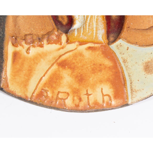 Ruth Faktor Faktorowicz Ceramic Wall Plaque For Sale - Image 4 of 5