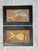 Mid 20th Century Vintage MCM Fish Motif Paintings on Burlap - Pair For Sale - Image 5 of 13