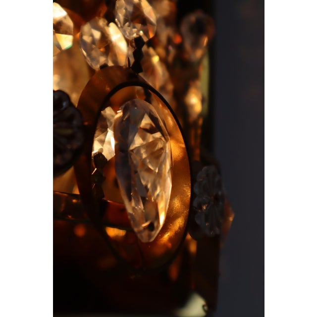 Crystal Wall Lights Waterfall Lead Crystal Prism from Palwa, 1950s For Sale - Image 11 of 16