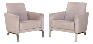 Fabric Fly Armchairs in Cream Beige from BoConcept, Set of 2