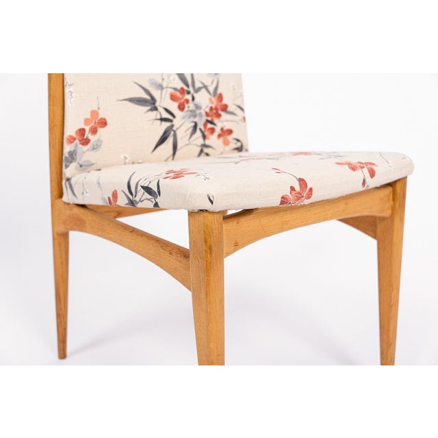 Vintage Mid Century Swedish Wood & Floral Fabric Side Chairs, 1950s For Sale - Image 12 of 12