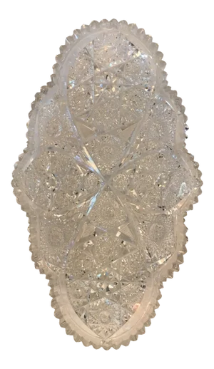 19th Century American Brilliant Period Cut Glass Boat Bowl