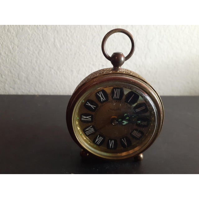 Vintage Sheffield Germany Brass Wind Up Alarm Clock. Chairish