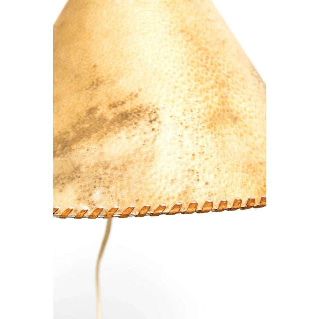 Scandinavian Modern Brass and Leather Floor Lamp, 1950s For Sale - Image 6 of 14
