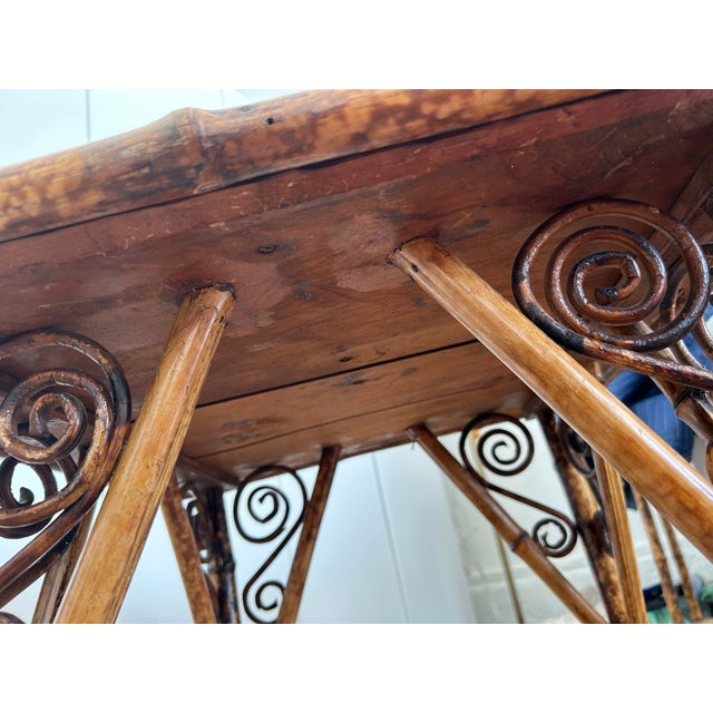 Chinoiserie Center Square Table For Sale In Los Angeles - Image 6 of 7