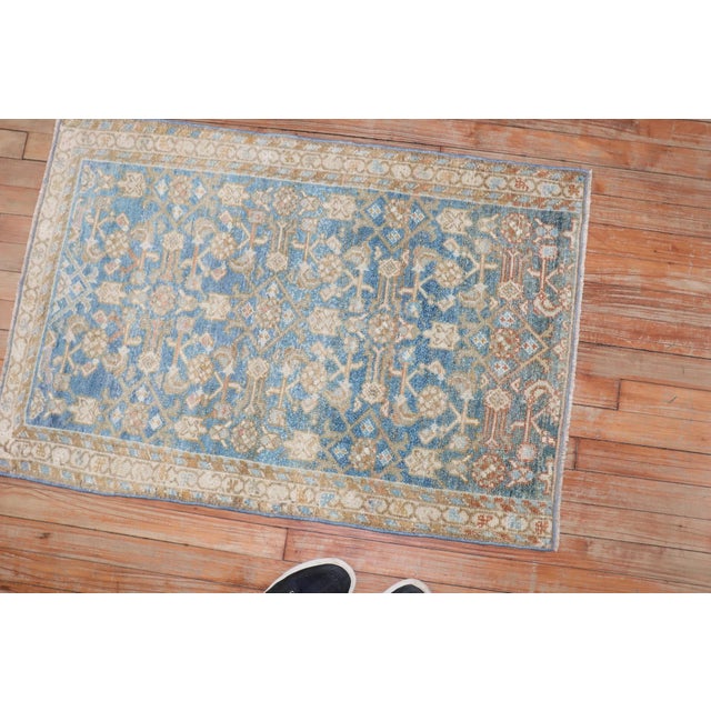 Blue Small Square Malayer rug no.j2834 For Sale In New York - Image 6 of 8
