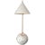 Cleo Orb Base Accent Lamp in Antique-Burnished Brass with Antique White Shade Designer: Kelly Wearstler Height: 20.75"...