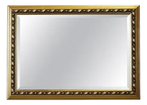 Gold Ornate Rectangle Bevelled Mirror J1