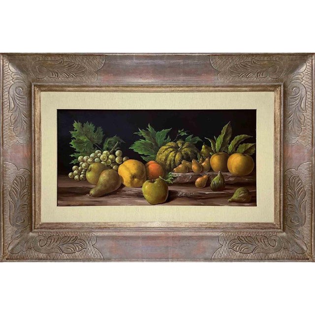 Santo Miano, Still Life, 1990, Oil Painting on Canvas, Framed For Sale