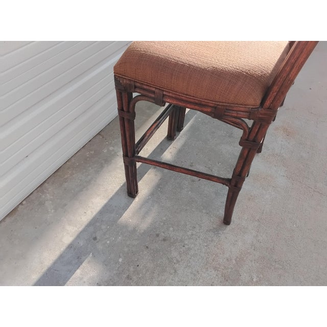 2010s Lexington Furniture Tropical Chinoiserie Armless Bar Stools - Set of 3 For Sale - Image 5 of 11