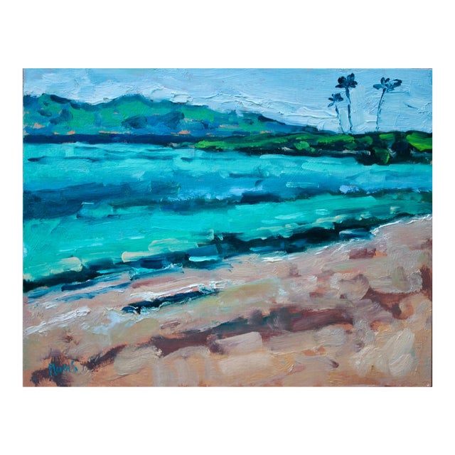 Maui Blue Oil Painting Seascape by L Haas For Sale