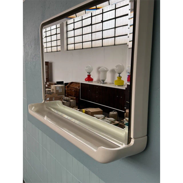 Large Vintage Backlit Mirror, Italy, 1970s For Sale - Image 13 of 16