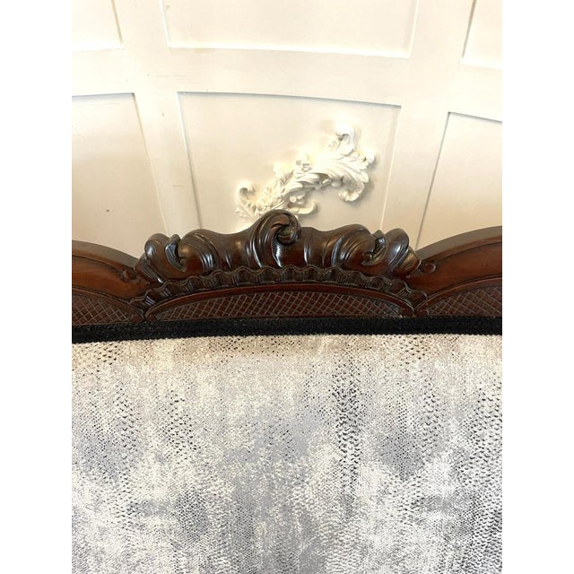 Antique Victorian Carved Mahogany Sofa, 1880s For Sale - Image 6 of 15