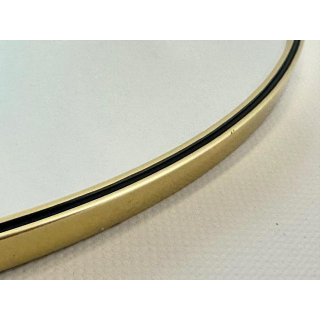 Mid-Century Modern Mid-Century Modern German Round Wall Mirror in Aluminium, 1970s For Sale - Image 3 of 9