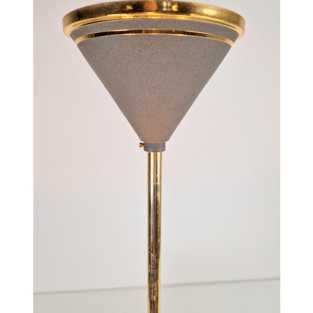 Vintage French Brass Acrylic Chandelier, 1970s For Sale - Image 10 of 15