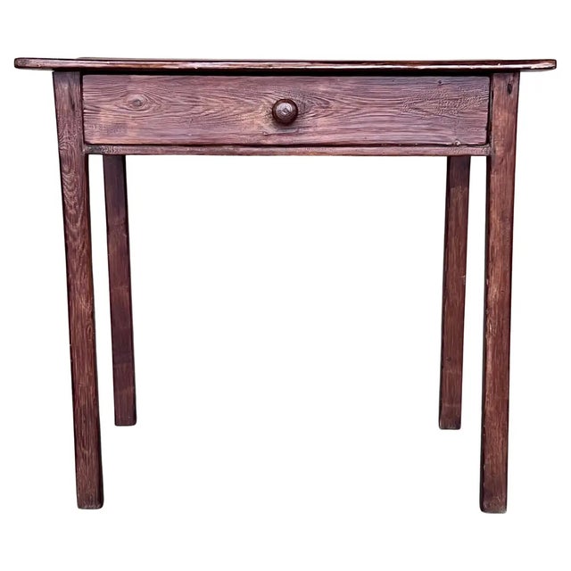Spanish Country Pine "Mobila " Side Table With Drawer For Sale - Image 10 of 10