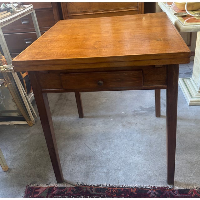 Extendable Square Table in Beech Wood, 1900s For Sale - Image 9 of 18