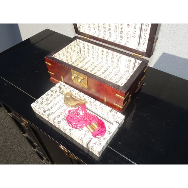 Set of Three Vintage Oriental Asian Jewelry Storage Boxes French Country For Sale - Image 11 of 13