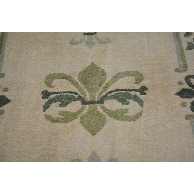 Vintage Chinese Art Deco Knotted Wool Rug, 4'x6'9'' For Sale In New York - Image 6 of 6