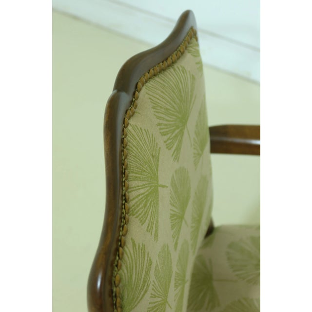 1970s Italian Style Upholstered Open Arm Occasional Chairs For Sale - Image 5 of 12