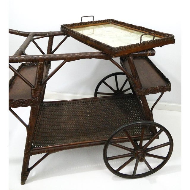 Antique Wicker Tea Cart Chairish