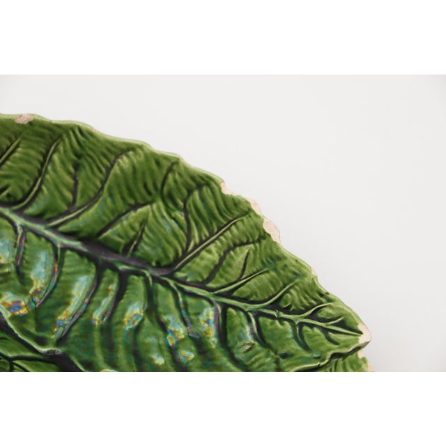 1930s Set of Two Small Serving Dishes by Bordallo Pinheiro, Featuring a Design of Cherries on Leaves For Sale - Image 9 of 12