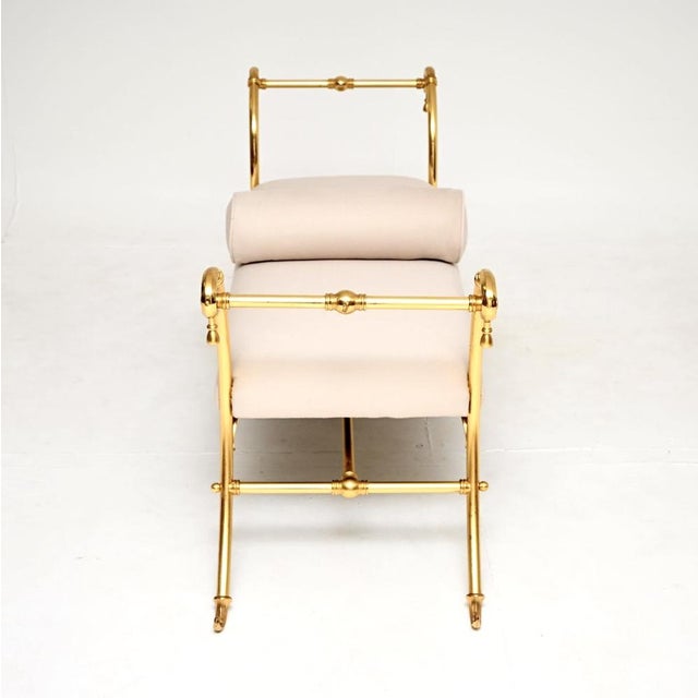 1970s Vintage French Brass Bench, 1970s For Sale - Image 5 of 10