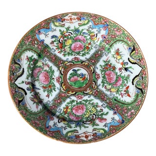 1920s Famille Rose Canton Plate For Sale