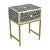 Contemporary Black Bone Inlay Bedside Table For Sale - Image 3 of 3