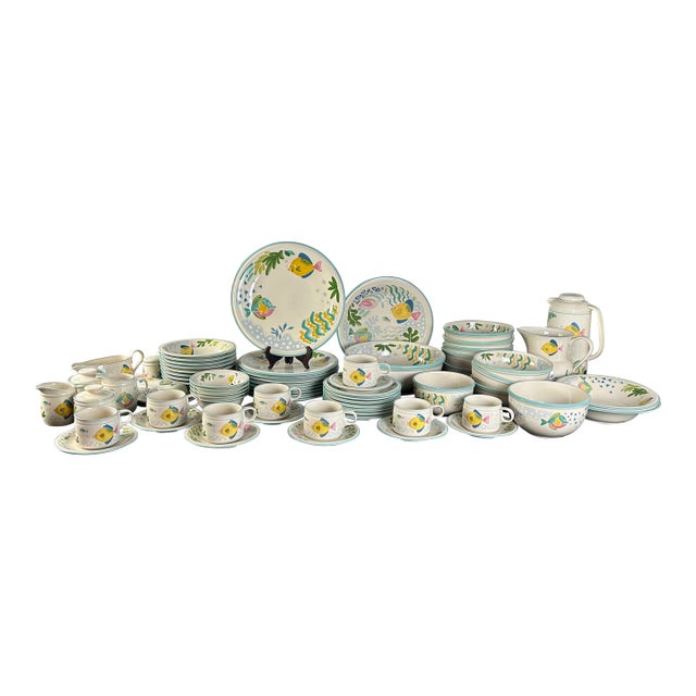 Vintage Studio Nova Barrier Reef Hand Painted Dinner Serveware For Sale
