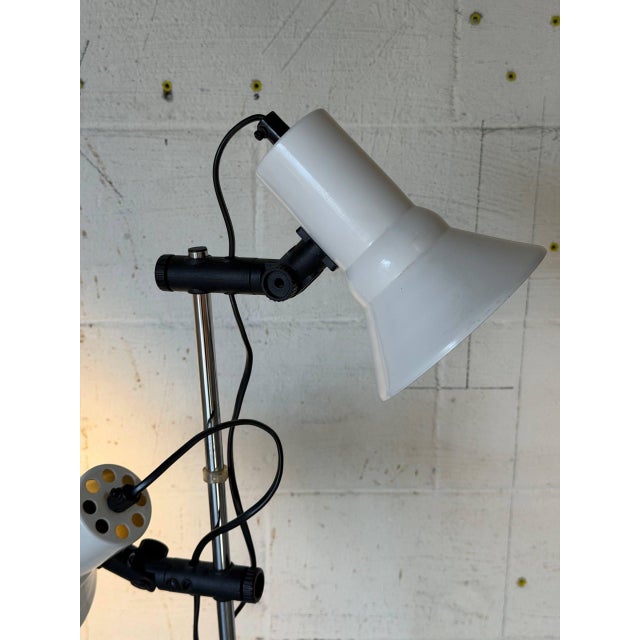 Metal Floor Lamp With Adjustable Dual Shades Mid-Century Modern 1950s For Sale - Image 4 of 10