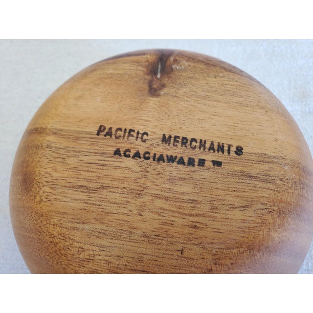 Mid 20th Century Mid-Century Modern Pacific Merchants Acacia Wood Bowl For Sale - Image 5 of 6