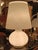 Large table lamp no. 1853 by Max Ingrand for Fontana Arte, white painted metal frame, lampshade and base in satin white...