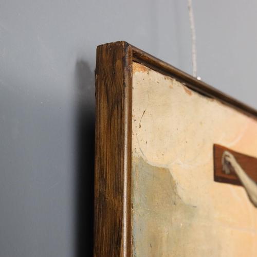 Christ Crucified with Saints, Oil on Hardboard, 1500s For Sale - Image 10 of 12