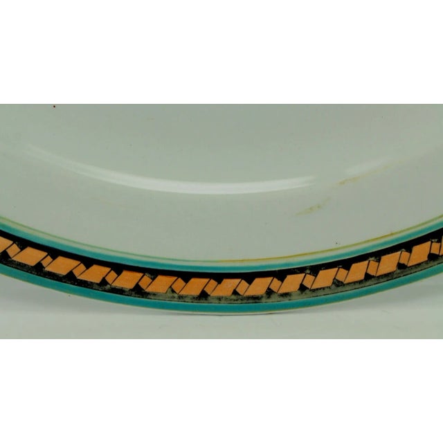 Late 19th Century Circa 1865 Civil War Era White Ironstone Armorial Platter Stag Crest, English For Sale - Image 5 of 13