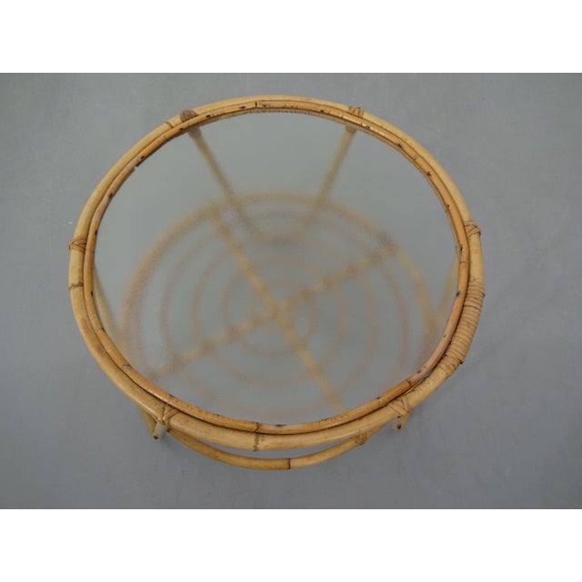 Italian Bamboo and Glass Coffee Table, 1950s For Sale - Image 12 of 16