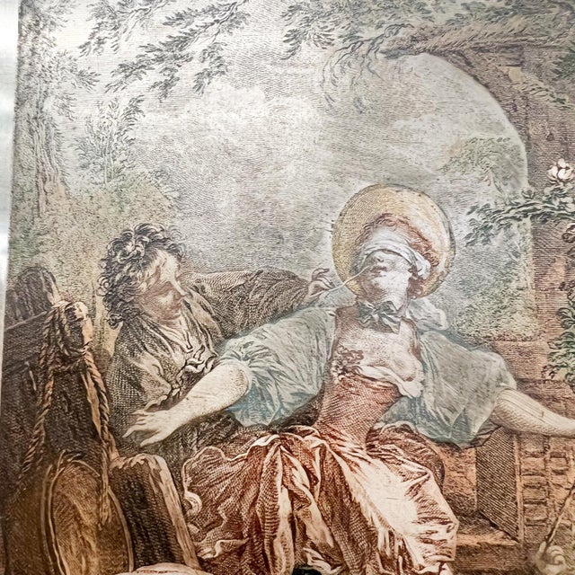 Early 20th Century French Art Silverplate: Le Colin-Maillard Etching Jacques Firmin Beauvarlet For Sale - Image 5 of 11