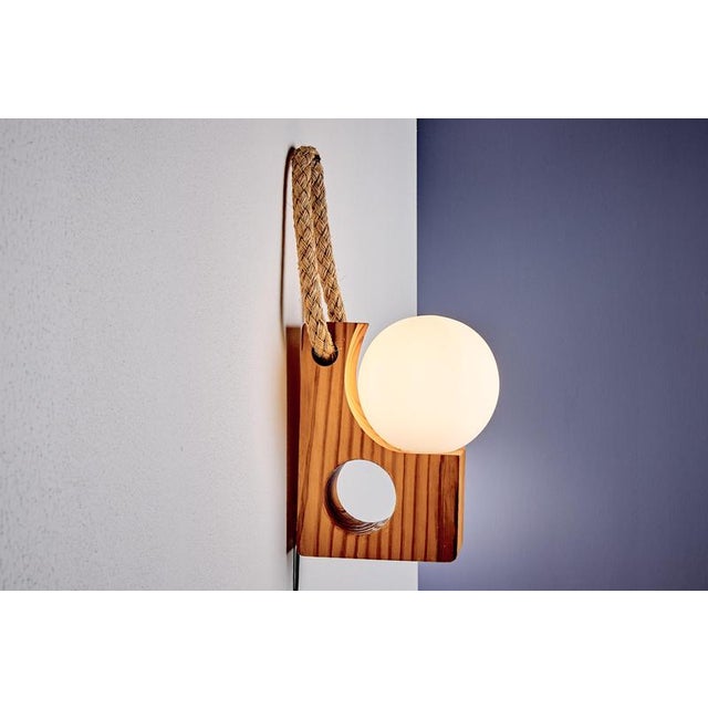 Table Lamp with Sculpted Pine Block from Temde, 1960s For Sale - Image 13 of 16