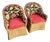 Vintage Boho Chic Wicker Lounge Chairs - A Pair For Sale
